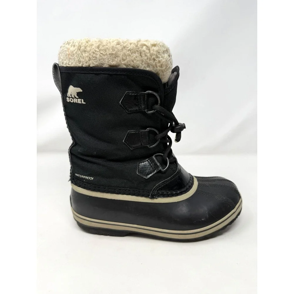 Sorel Kids Yoot Pac Nylon Waterproof Winter Boots Black Size 4 NY1962-010